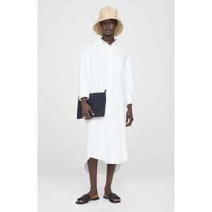 Anine Bing White Mika Shirt Midi Dress Button Down Dress NWT Size X-Small